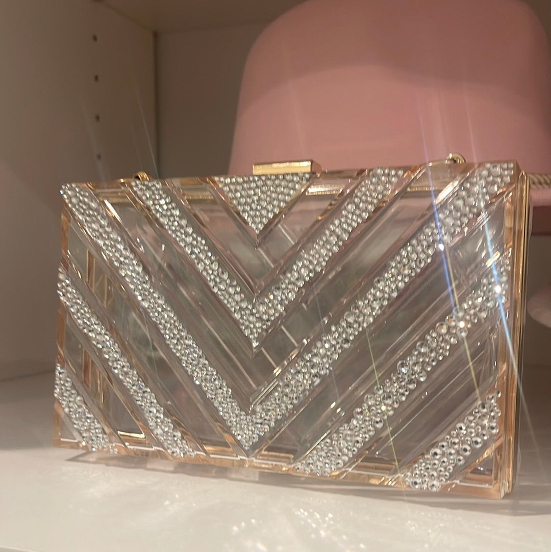 Sparkle Chevron Clutch